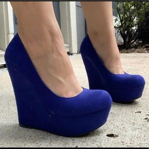 Mossimo Blue Wedges